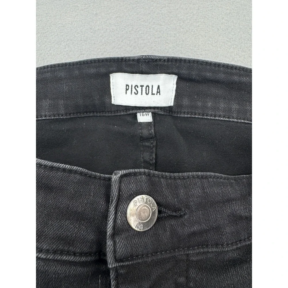 Pistola Arielle High Rise Skinny Jeans Womens 16W (35x26) Black Stretch Denim